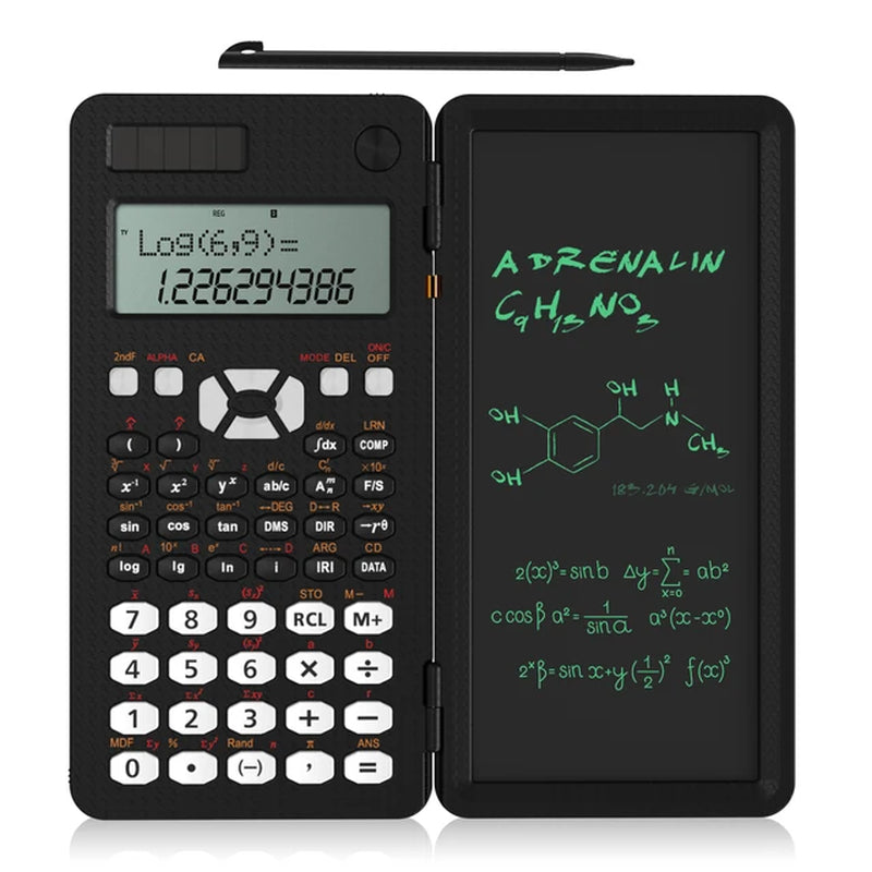 Scientific Calculator with Writing Tablet 991MS 349 Functions Engineering Financial Calculator for School Students Office Solar